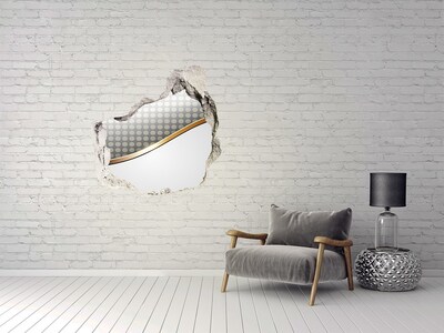 3D diera nálepka Rozbitá zrkadlová stena