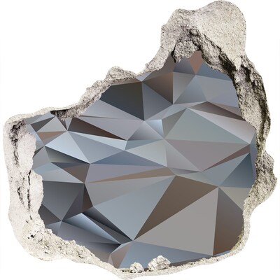 Foto fotografie diera na stenu Kamenná diera s geometrickými tvarmi