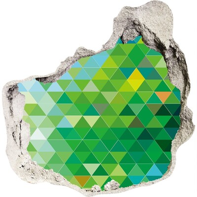 Nálepka fototapeta 3D Zelená krajina v diere v stene