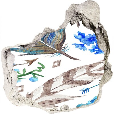 Nálepka 3D diera na stenu Tajomná oáza v džungli