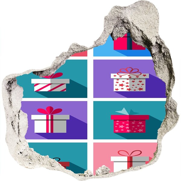 Nálepka fototapeta 3D výhľad betón Darčekové prekvapenia