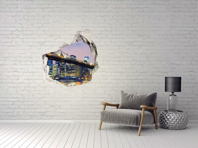 Fototapeta diera na stenu Brooklynský most v noci