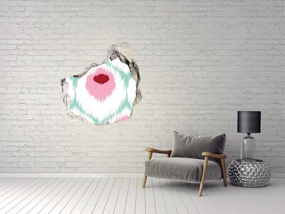 Nálepka 3D diera na stenu Peacock vzor