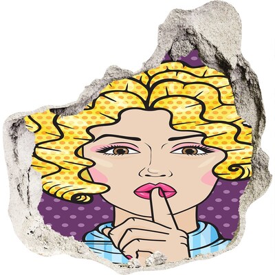 Samolepiaca diera na stenu Žena s tajomným úsmevom