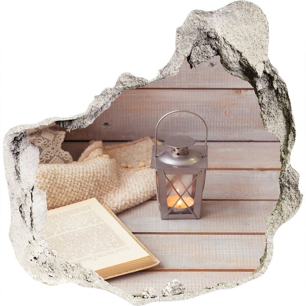 Diera 3D fototapety nálepka Útulný kútik s lampášom