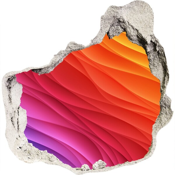 Foto fotografie diera na stenu Vlna farieb v diere v stene