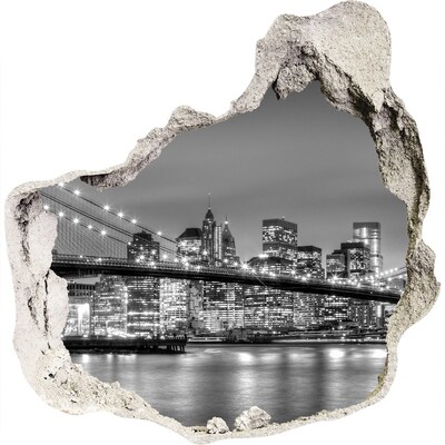 Diera 3D fototapety na stenu Panoráma New Yorku v monochromatickom štýle
