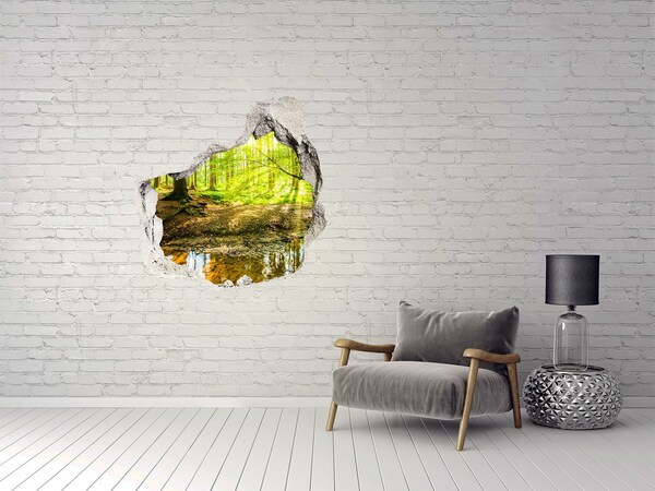 Diera 3D fototapety na stenu Lesná oáza pokoja