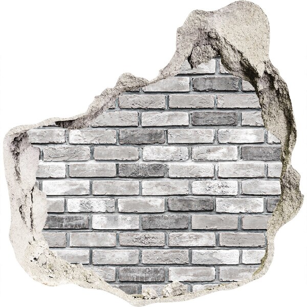 Nálepka 3D diera na stenu Zničená tehlová stena