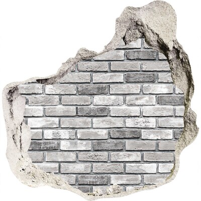 Nálepka 3D diera na stenu Zničená tehlová stena