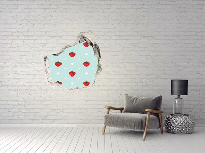 Fotoobraz diera na stenu nálepka Ikony jahody