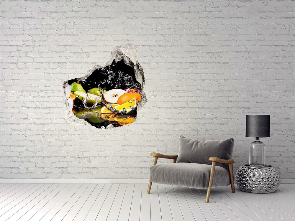Fototapeta diera na stenu 3D Ovocie a vody