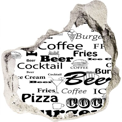 Diera 3D fototapety nálepka Kulinársky chaos