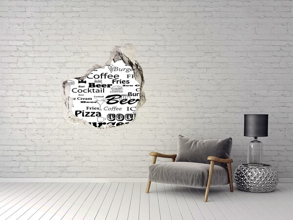 Diera 3D fototapety nálepka Kulinársky chaos