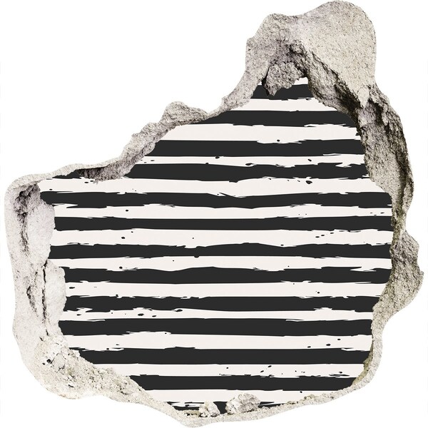 Fototapeta diera na stenu Zničená stena s pruhmi