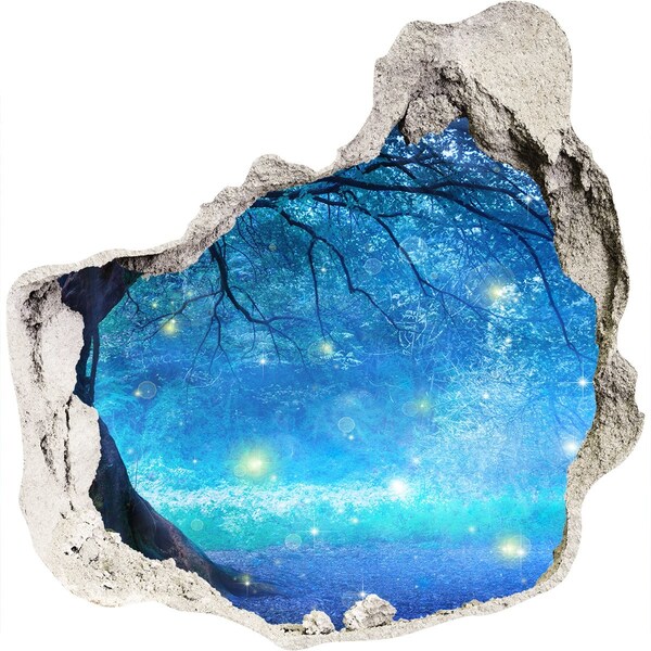 Fototapeta diera na stenu 3D Čarovný les v mesačnom svite