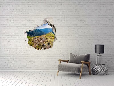 Nálepka 3D diera na stenu Horské panorama