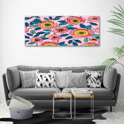 Foto obraz akrylový do obývačky Ružové kvety