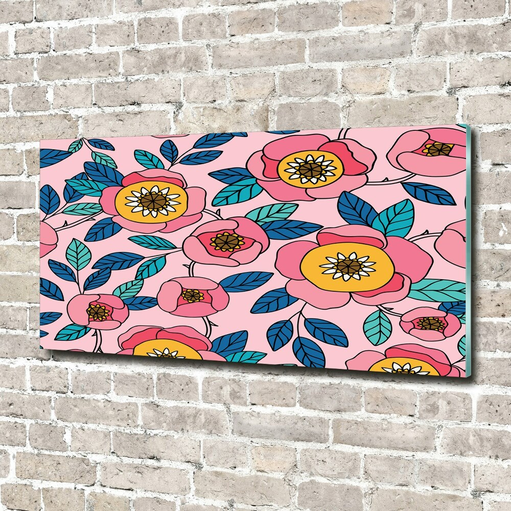 Foto obraz akrylový do obývačky Ružové kvety