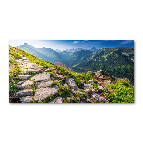 Moderný obraz fotografie na akrylu Východ slnka tatry