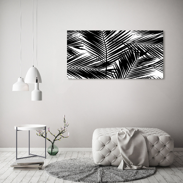 Moderný foto-obraz akryl na stenu Lístie palmy