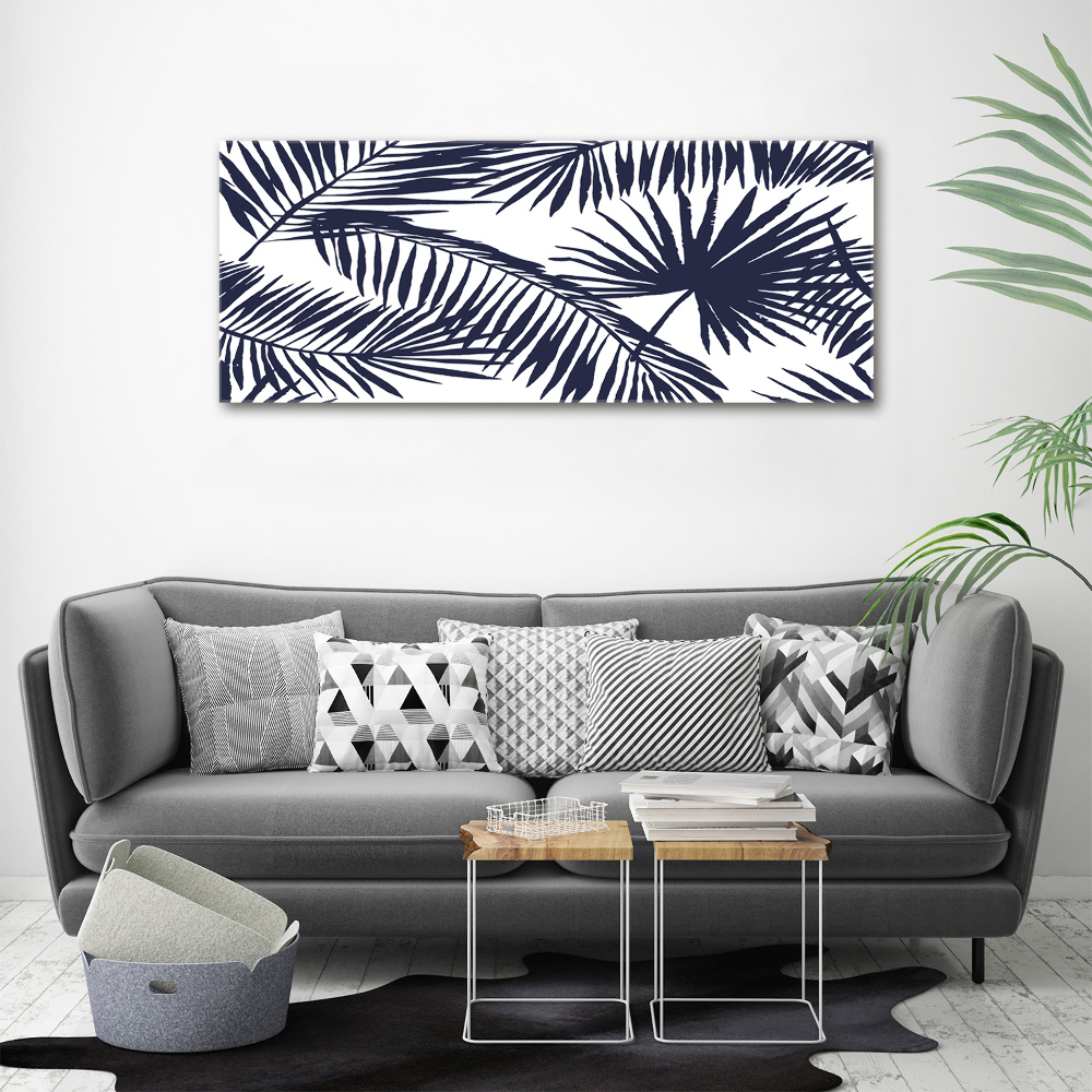 Moderný foto-obraz akryl na stenu Lístie palmy