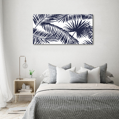 Moderný foto-obraz akryl na stenu Lístie palmy