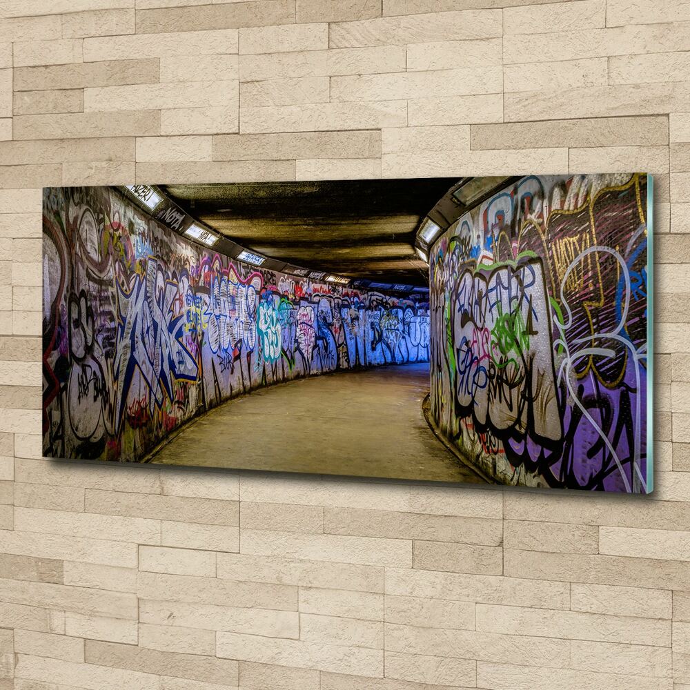 Foto obraz akrylové sklo Graffiti v metro