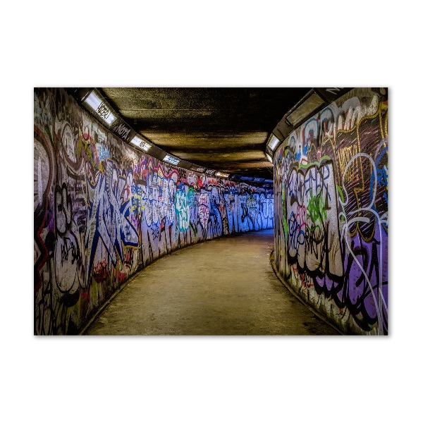 Foto obraz akrylové sklo Graffiti v metro