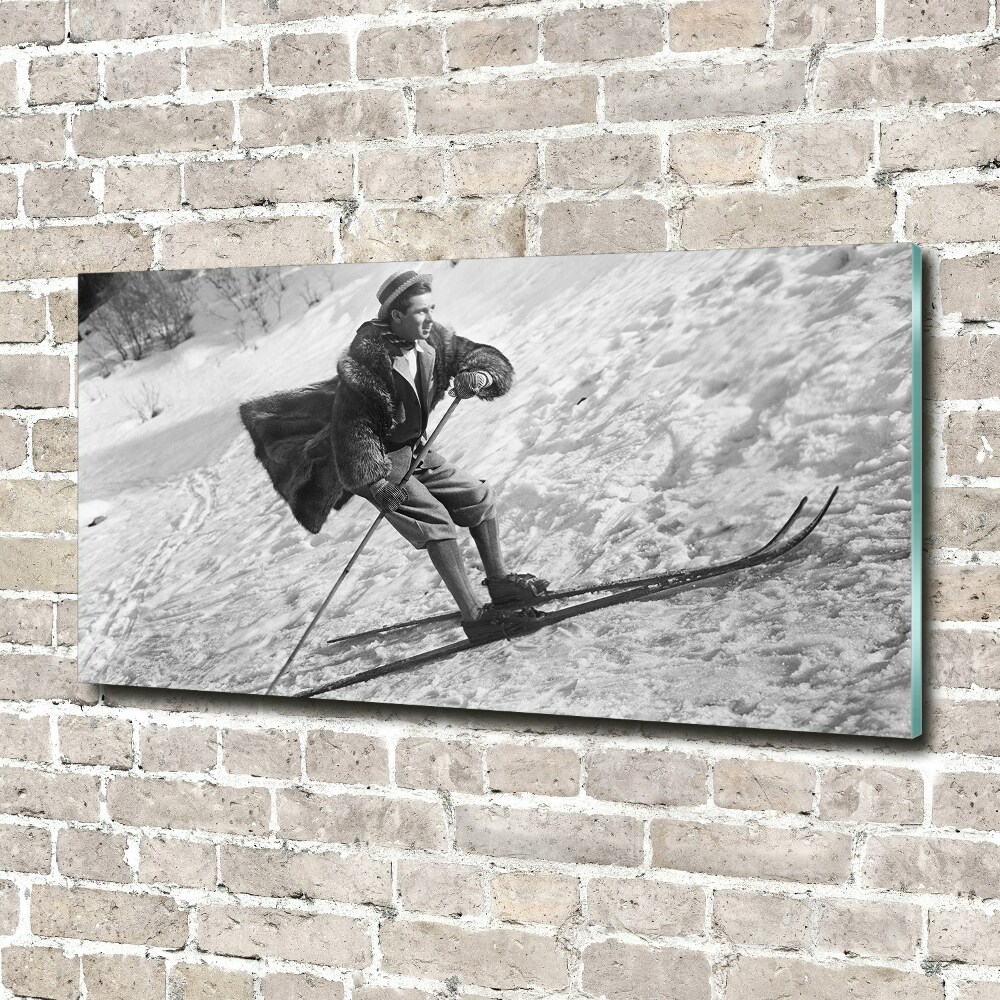 Foto obraz akrylový na stenu Lyžiar