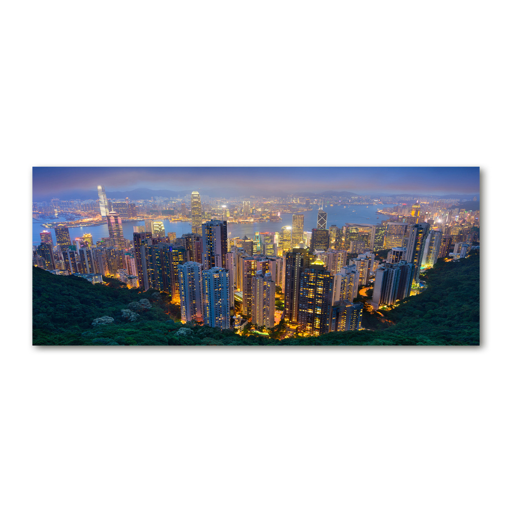 Foto obraz akryl do obývačky Nočné Hongkong