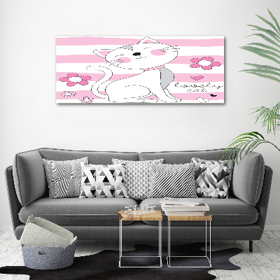 Foto obraz akryl do obývačky Biela mačka