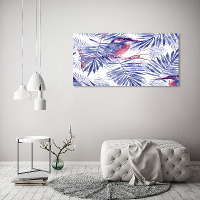 Foto obraz akryl do obývačky Rastliny a vták