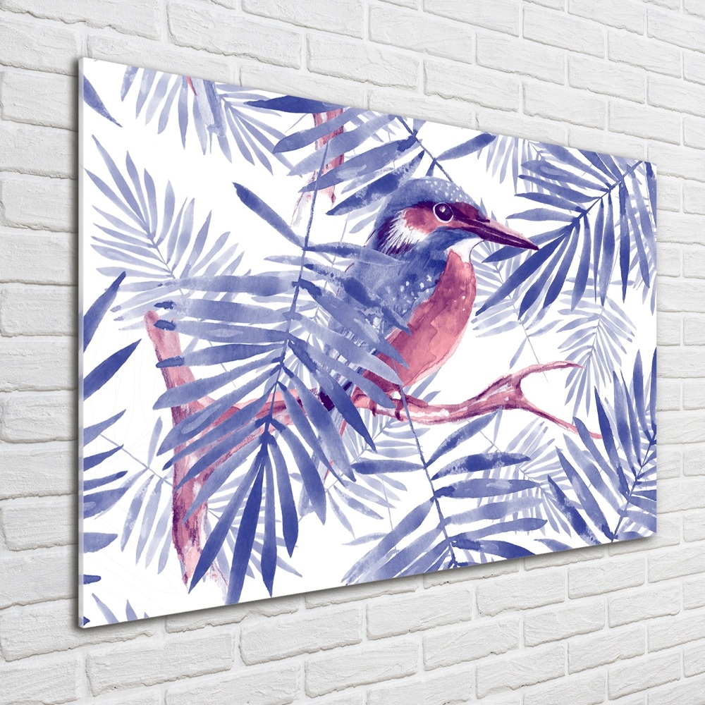 Foto obraz akryl do obývačky Rastliny a vták