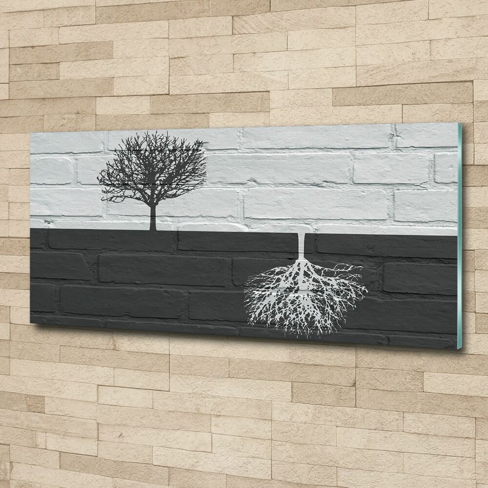Foto obraz akrylový na stenu Stromy na stene