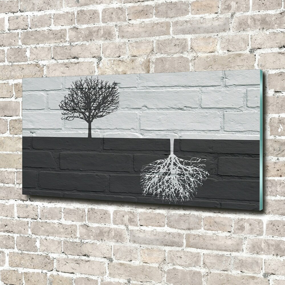 Foto obraz akrylový na stenu Stromy na stene