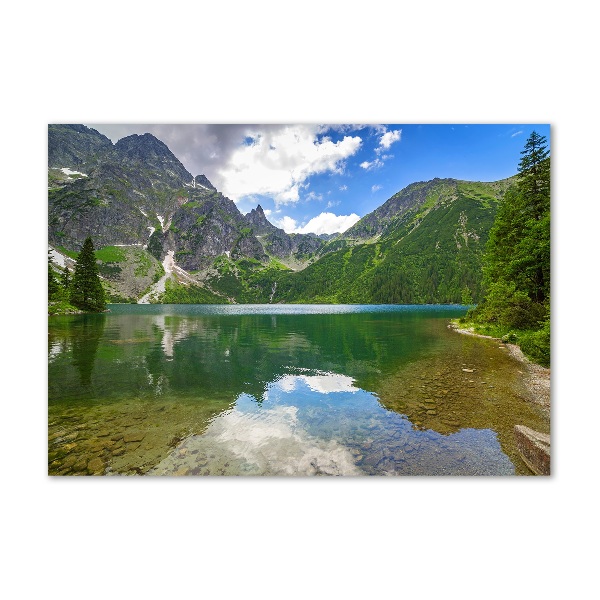 Foto obraz akryl do obývačky Morské oko Tatry