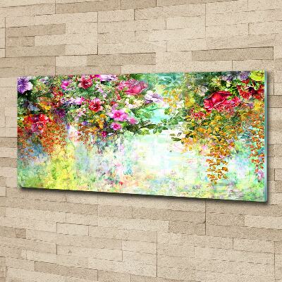 Foto obraz akrylový na stenu Farebné kvety