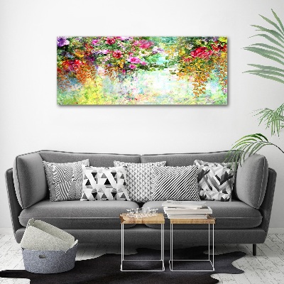 Foto obraz akrylový na stenu Farebné kvety