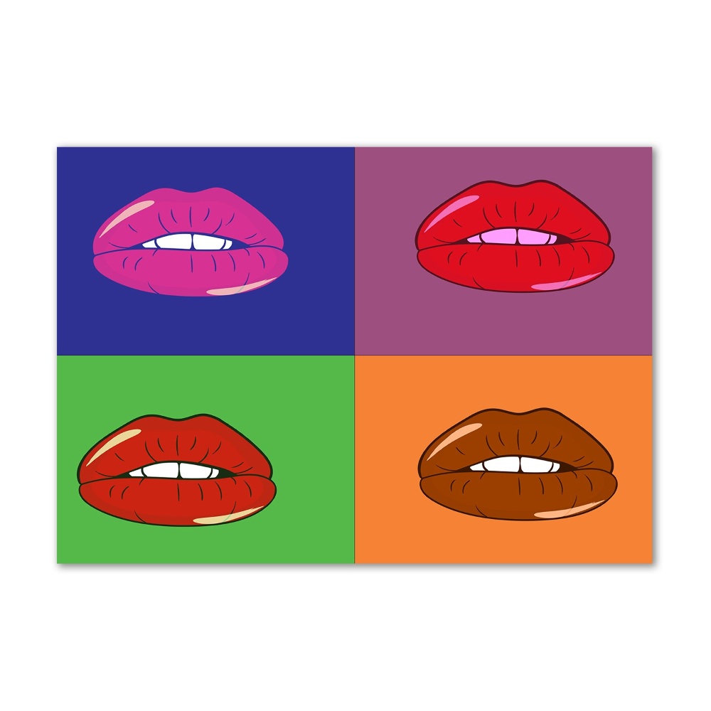 Foto obraz akrylové sklo Farebné ústa