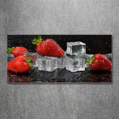 Foto obraz akrylové sklo Jahody s ľadom
