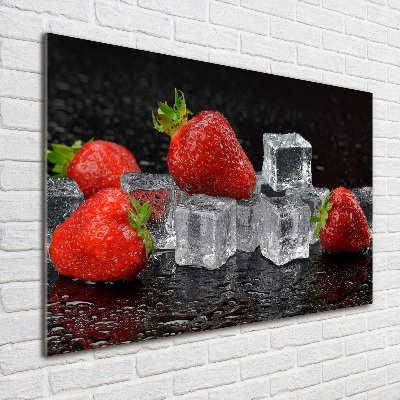Foto obraz akrylové sklo Jahody s ľadom