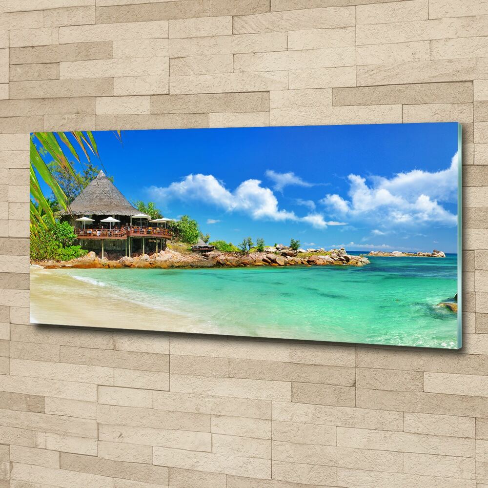 Foto obraz akrylový na stenu Seychely pláž