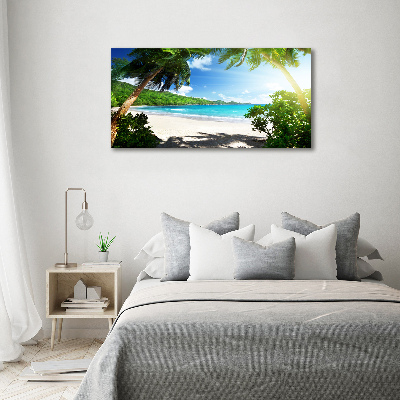 Foto obraz akrylové sklo Seychely pláž