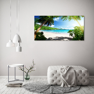 Foto obraz akrylové sklo Seychely pláž