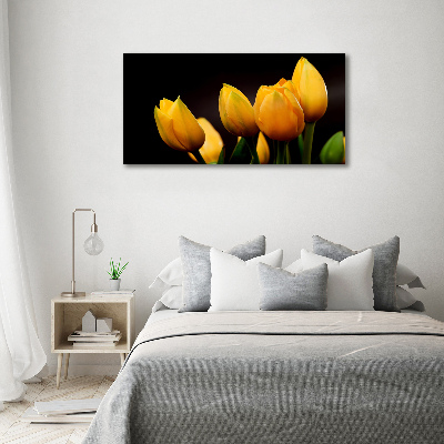 Foto obraz akrylový do obývačky Žlté tulipány