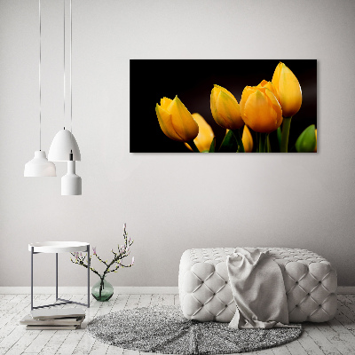 Foto obraz akrylový do obývačky Žlté tulipány