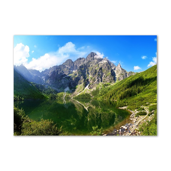 Foto obraz akryl do obývačky Morské oko Tatry