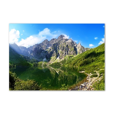 Foto obraz akryl do obývačky Morské oko Tatry