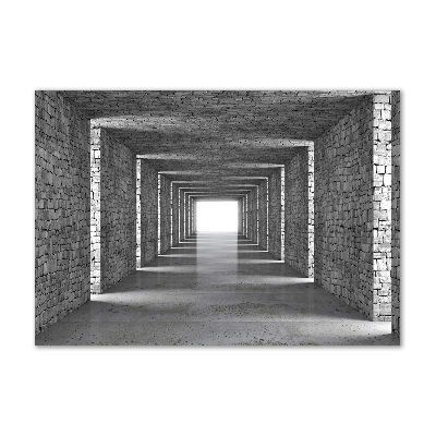 Foto obraz akrylový na stenu Tunel z tehál